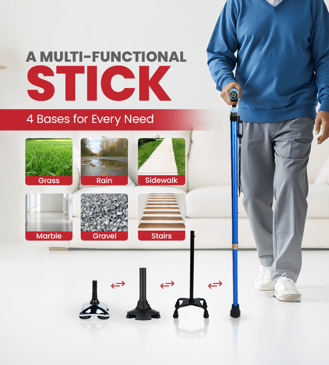Multibase Flex Walking Stick - Global Surgicals