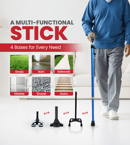 Multibase Flex Walking Stick - Global Surgicals