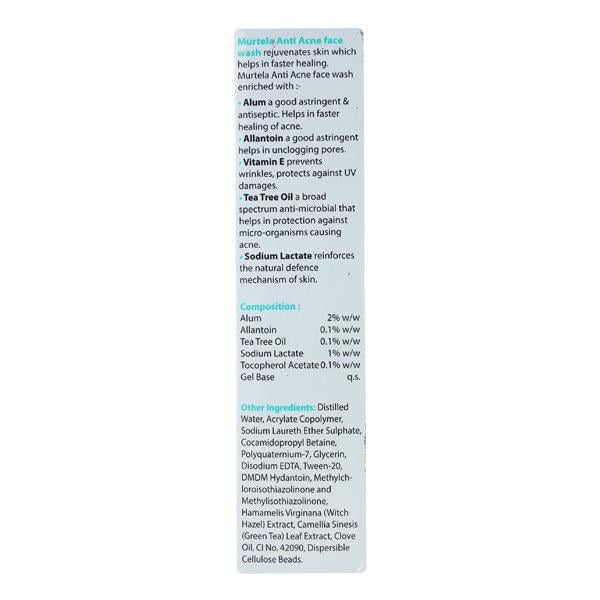MURTELA ANTI ACNE Face Wash 100ml - Global Surgicals