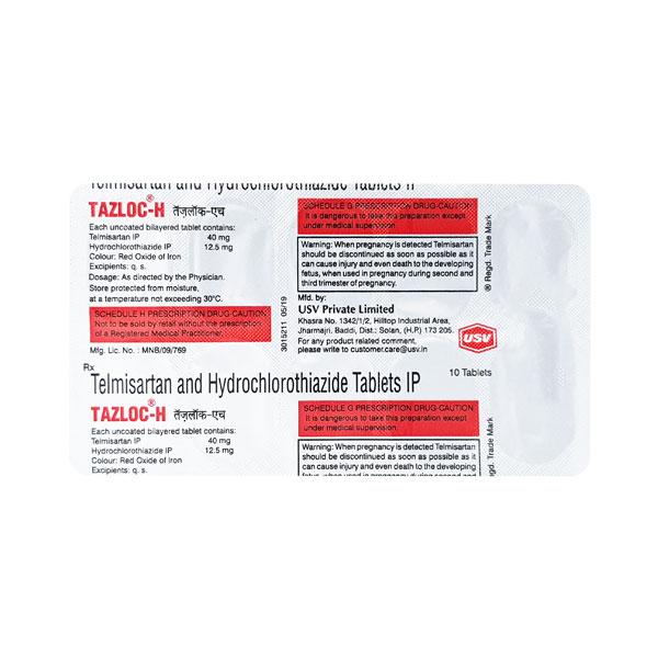 Tazloc H 40mg Tablet 10'S
