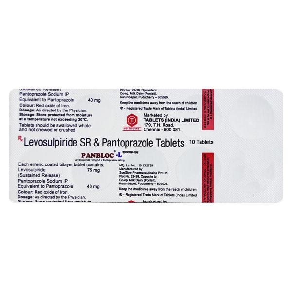 Panbloc L 75mg/40mg Tablet 10'S