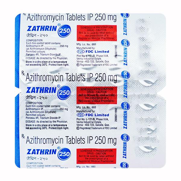 Zathrin 250mg Tablet 10'S