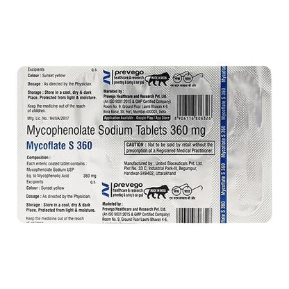 MYCOFLATE S 360 Tablet 10's - Global Surgicals