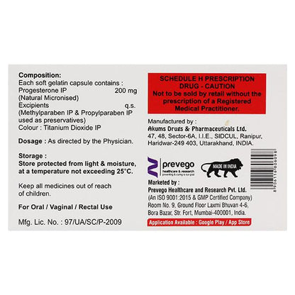 MYGESTERON 200 Capsule 10's - Global Surgicals