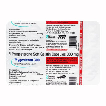 MYGESTERON 300 Capsule 10's - Global Surgicals