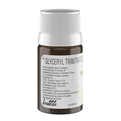Myonit SR 2.6mg Tablet 30'S - Global Surgicals