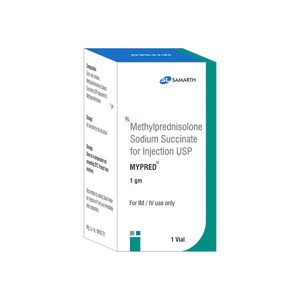 Mypred 1000mg Injection 1'S - Global Surgicals