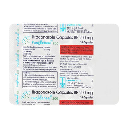 FUNGEEHEAL 200mg Capsule 10's