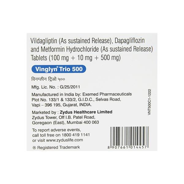 VINGLYN TRIO 500 Tablet 10's