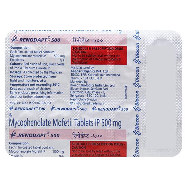 Renodapt 500mg Tablet 10'S