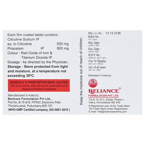 N Citi Plus 500/800mg Tablet 10'S - Global Surgicals