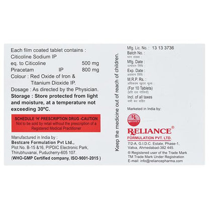 N Citi Plus 500/800mg Tablet 10'S - Global Surgicals