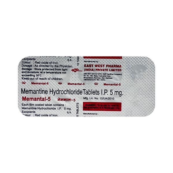 Memantal 5mg Tablet 10'S