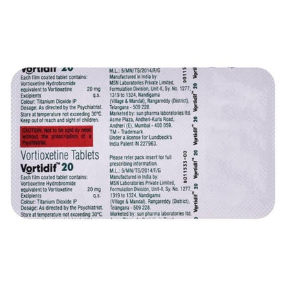 VORTIDIF 20 Tablet 10's
