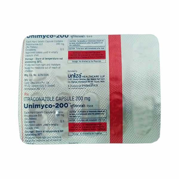 UNIMYCO 200 Capsule 10's