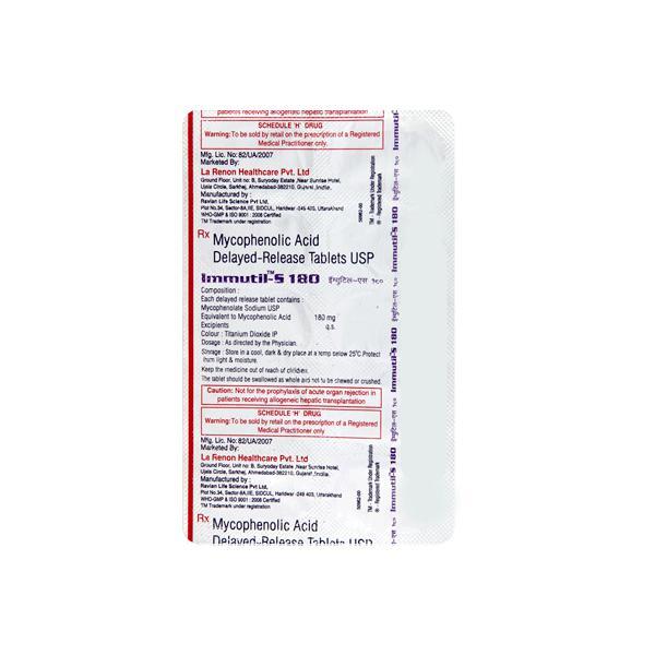 Immutil S 180mg Tablet 10'S