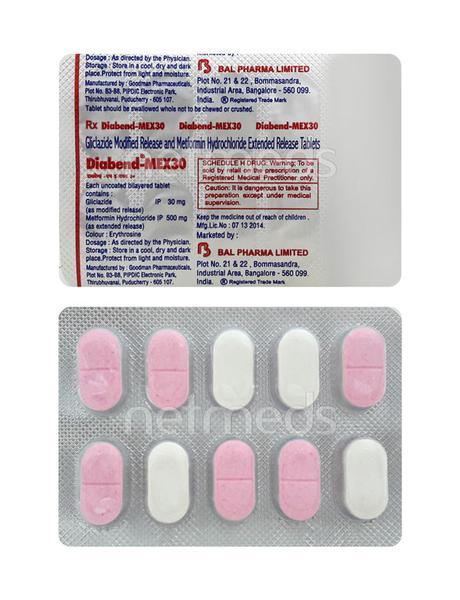 Diabend Mex 30mg Tablet 10'S