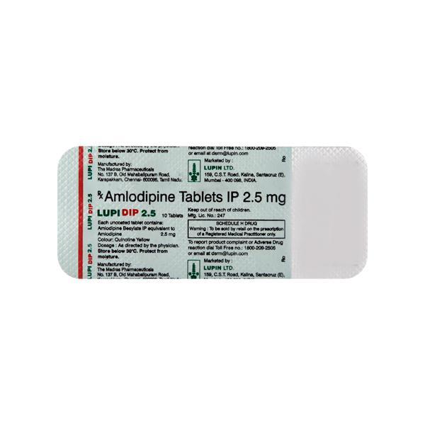 Lupidip 2.5mg Tablet 10'S