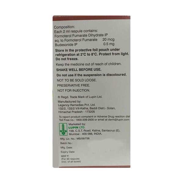 BUDAMATE NEB 0.5mg Respules 5x2ml