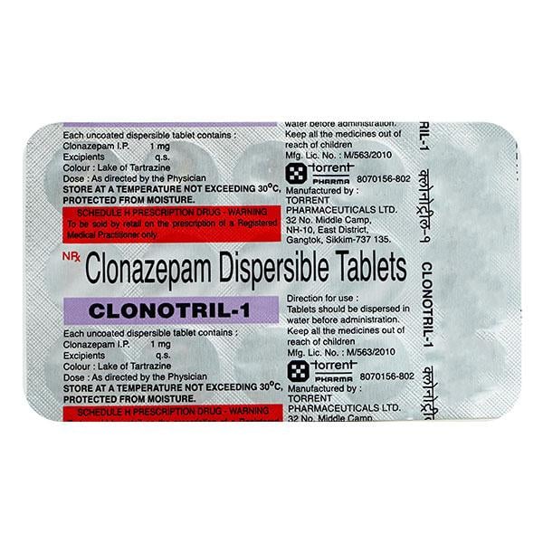 Clonotril 1mg Tablet 15'S
