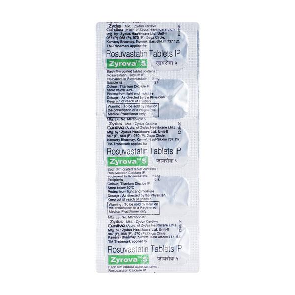 Zyrova 5mg Tablet 10'S