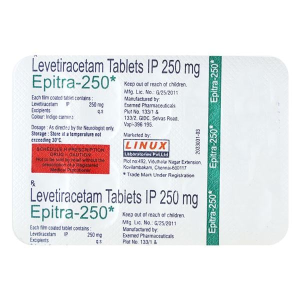 Epitra 250mg Tablet 10'S