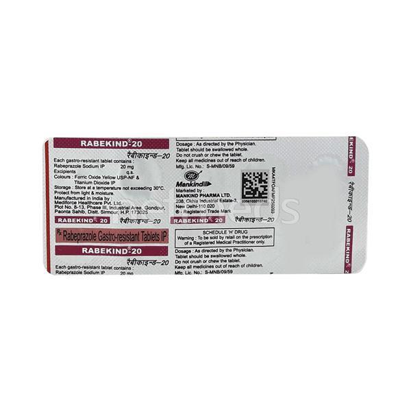 Rabekind 20mg Tablet 10'S