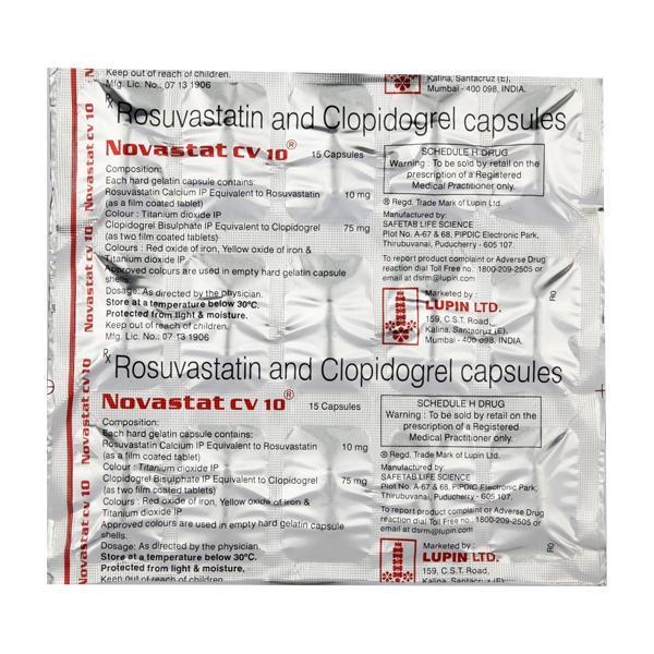 Novastat CV 10 Capsule 15'S