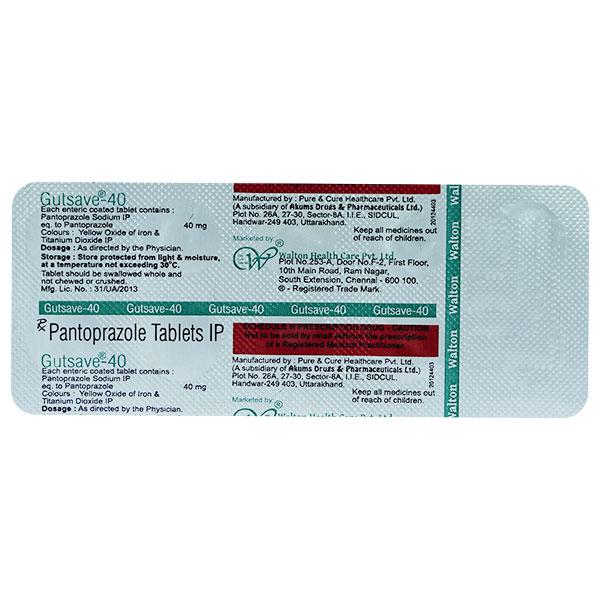 GUTSAVE 40mg Tablet 10's