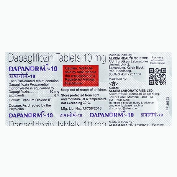 DAPANORM 10 Tablet 10's