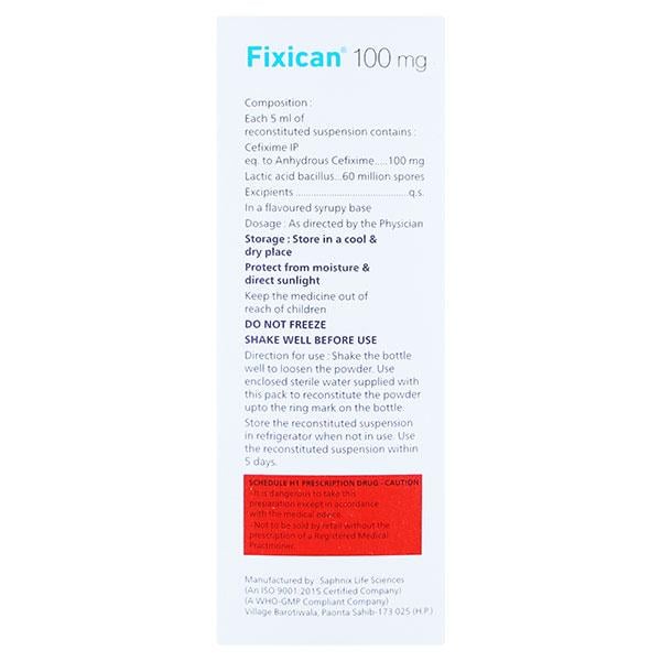 FIXICAN 100mg Oral Suspension 30ml
