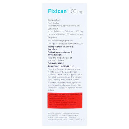 FIXICAN 100mg Oral Suspension 30ml