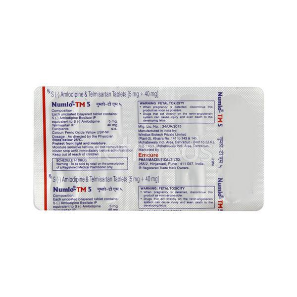 Numlo TM 5mg Tablet 10'S
