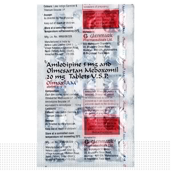 Olmax AM 20mg Tablet 15'S