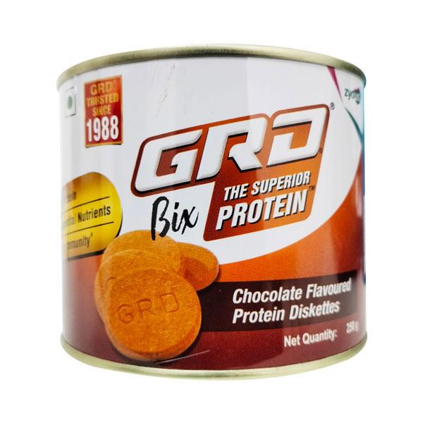 GRD BIX THE SUPERIOR PROTEIN CHOCOLATE FLAVOURED Diskettes 250gm