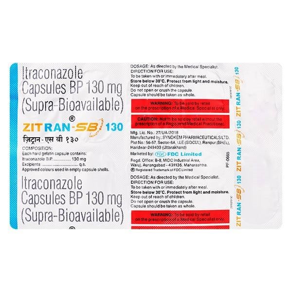 ZITRAN SB 130 Capsule 10's