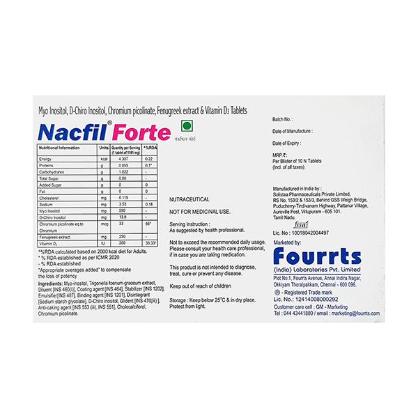 Nacfil Forte Tablet 10'S - Global Surgicals