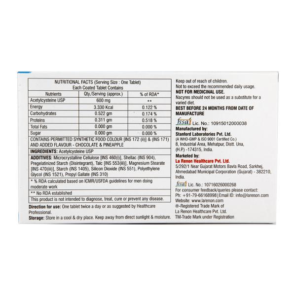 Nacyres 600mg Tablet 10'S - Global Surgicals