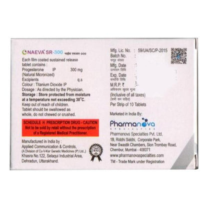 NAEVA SR 300 Tablet 10's - Global Surgicals