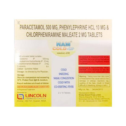 NAM Cold CP Tablet 10'S - Global Surgicals