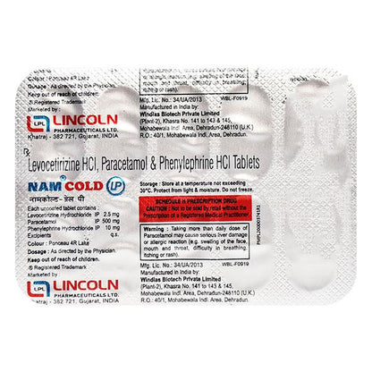 Nam Cold Lp Tablet 10's - Global Surgicals
