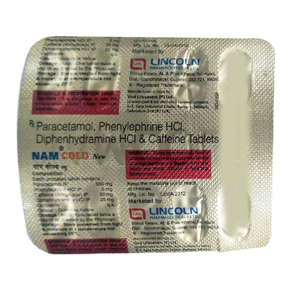 NAM Cold New Tablet 10'S - Global Surgicals