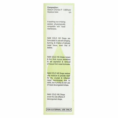Nam Cold NS Nasal Drops 10ml - Global Surgicals