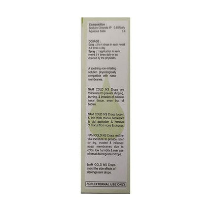 NAM COLD NS Nasal Drops 20ml - Global Surgicals
