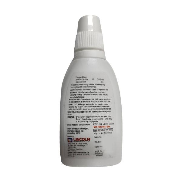 NAM COLD NS Nasal Drops 20ml - Global Surgicals