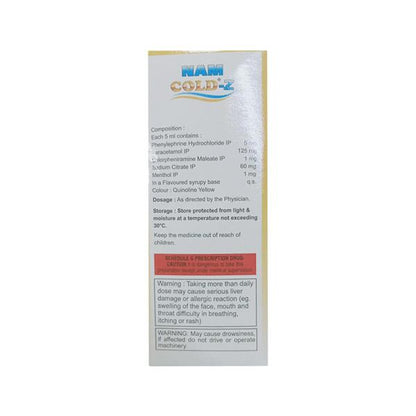 NAM COLD Z Suspension 60ml - Global Surgicals