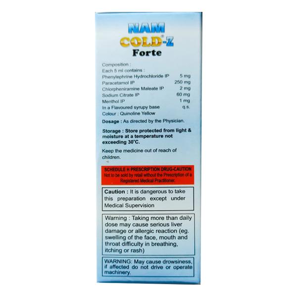 NAM Cold Z Syrup 60ml - Global Surgicals