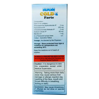 NAM Cold Z Syrup 60ml - Global Surgicals