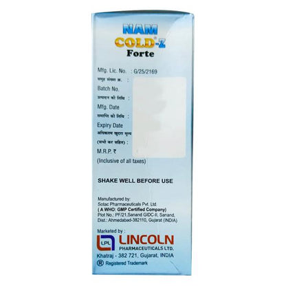 NAM Cold Z Syrup 60ml - Global Surgicals