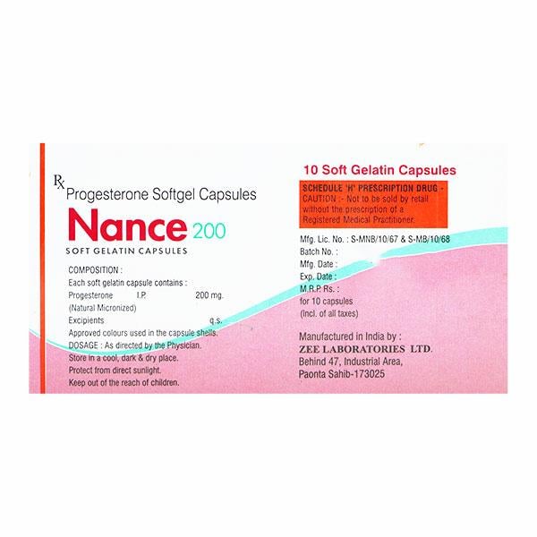 NANCE 200mg Capsule 10's - Global Surgicals